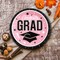 25 Count Pink Congrats Grad Paper Plates 9 Inch Graduation Party Supplies for Girly Themes